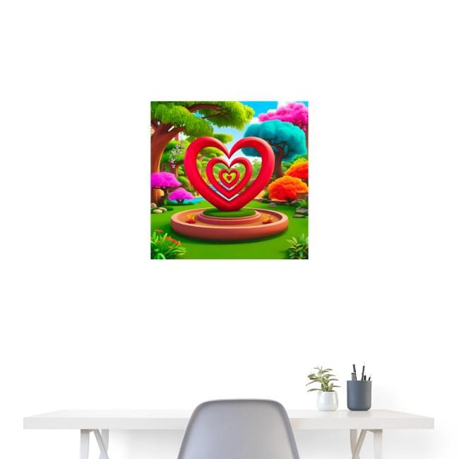 Triple heart landscape, nature, love, happiness