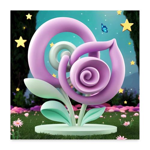 Lila Bloom | Double Floral Eco-Inspired Art - Poster 24x24