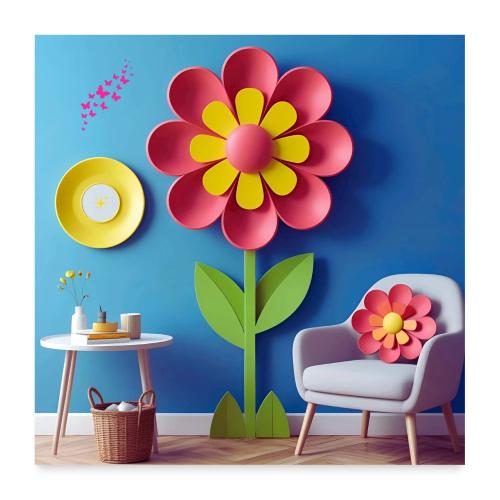 Flower design and harmony of environmental well-be - Poster 24x24
