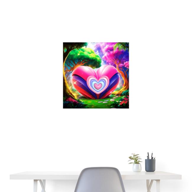 Double heart, fantasy, landscapes enjoy the magic