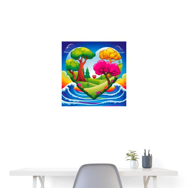Heart, fantasy, landscapes, nature, fantasy