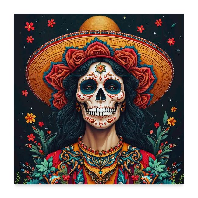 Charra Skull Art | Traditional Mexican Design