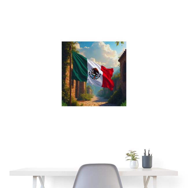 Mexican flag in Magical Town and Nature