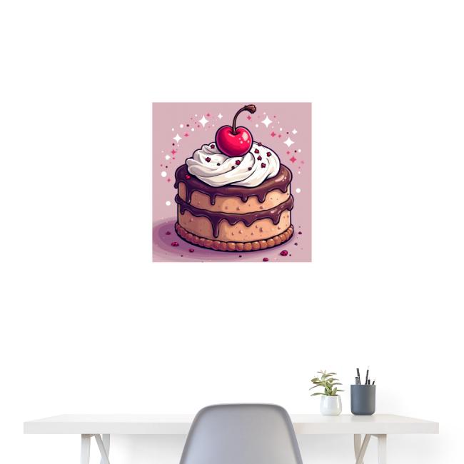 Cherry‑Topped Celebration Cake Design