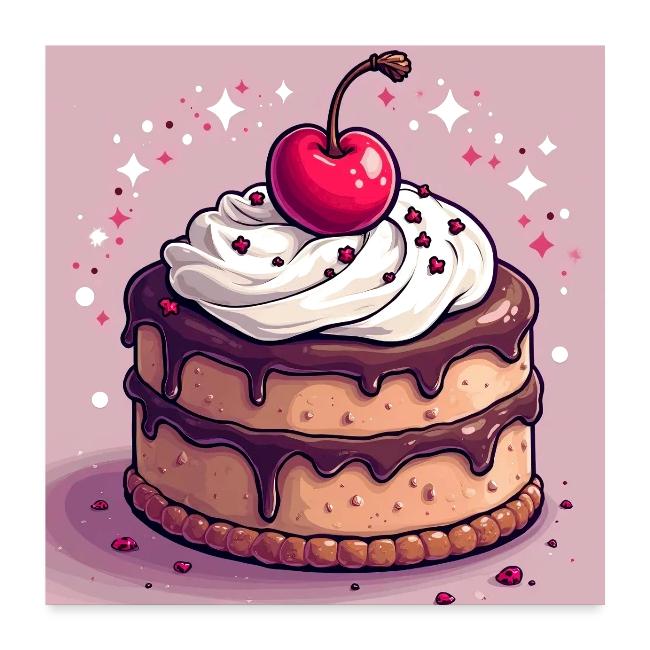 Cherry‑Topped Celebration Cake Design