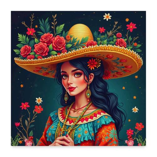 Mexican Design, Regional Mexican Charro Woman - Poster 24x24