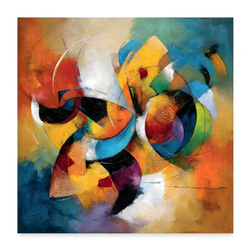 Abstract Art: Puzzle of Hues - Poster 24x24