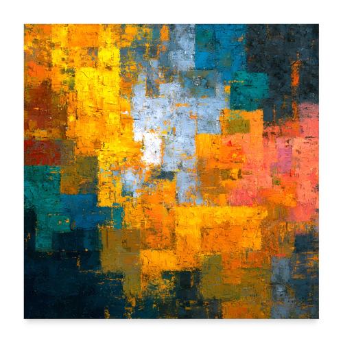 Abstract Art: Pixelated Chaos - Poster 24x24