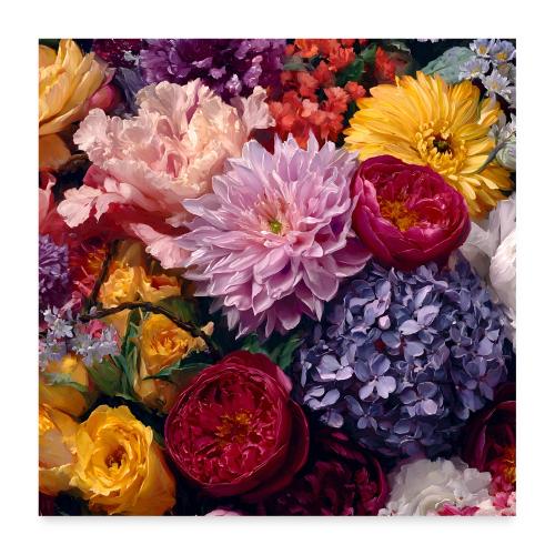 Floral Spectrum Burst - Poster 24x24