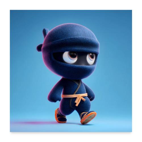 Playful Cartoon Baby Ninja Walking Wall Print - Poster 24x24