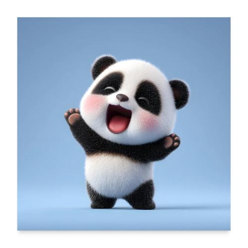 Happy Baby Panda - Poster 24x24