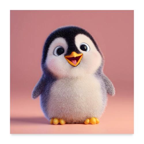 Smiling Baby Penguin - Poster 24x24