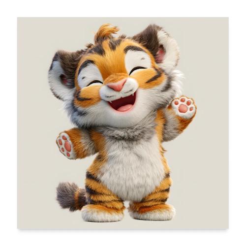Playful Tiger Cub - Poster 24x24