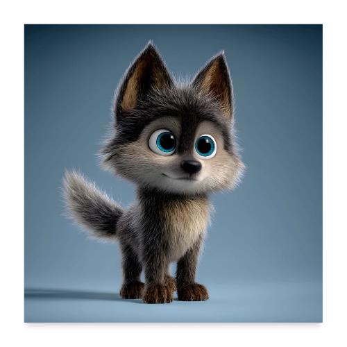 Innocent Baby Wolf - Poster 24x24