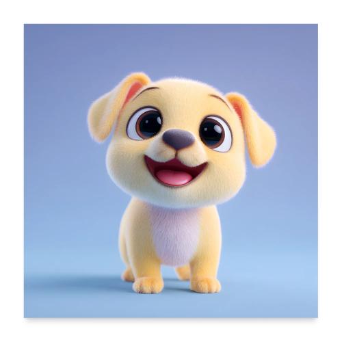 Cheerful Puppy Glow - Poster 24x24