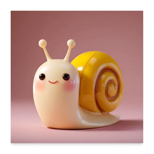 Smiling Snail Charm - Poster 24x24