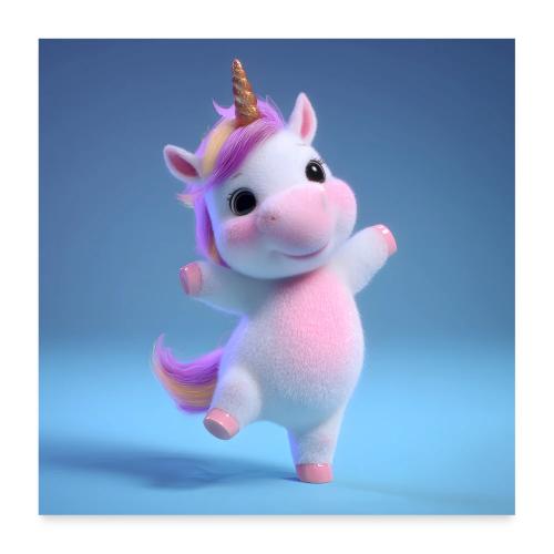 Dancing Unicorn Joy - Poster 24x24