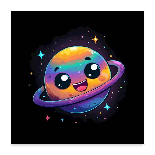 Smiling Cosmic Planet - Poster 24x24