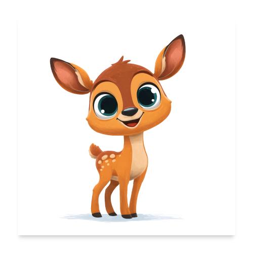 Gentle Baby Deer - Poster 24x24