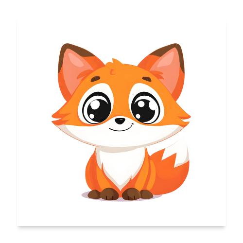 Playful Baby Fox - Poster 24x24