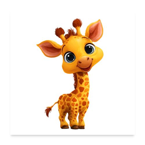 Tall Baby Giraffe - Poster 24x24