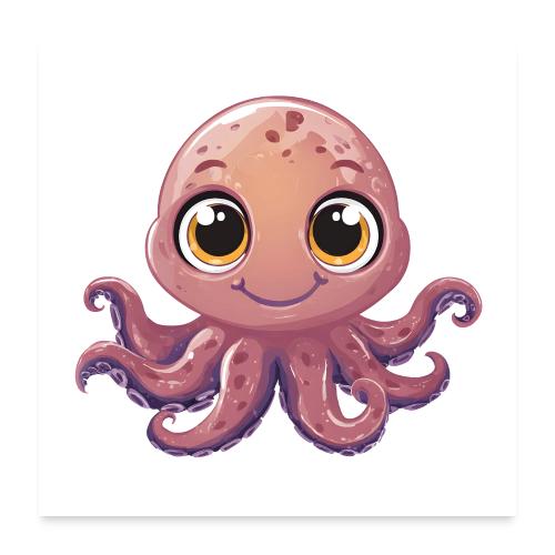 Baby Octopus Joy - Poster 24x24