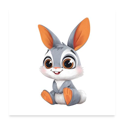 Playful Baby Rabbit - Poster 24x24