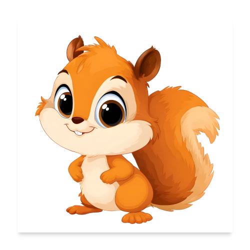 Curious Baby Squirrel - Poster 24x24