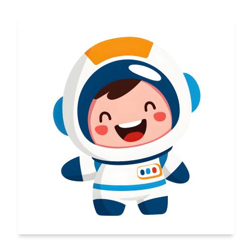 Joyful Baby Astronaut - Poster 24x24