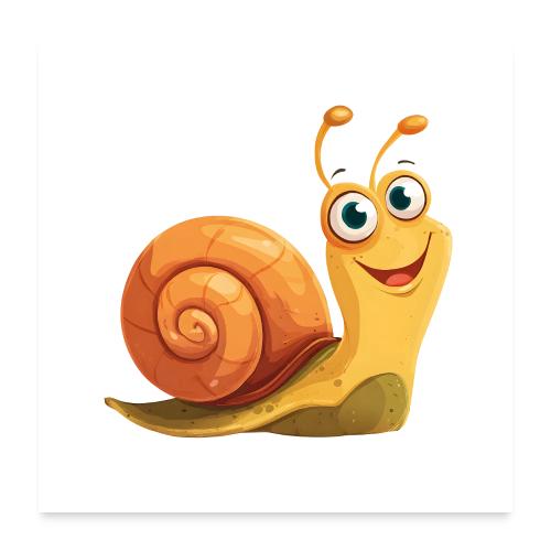 Joyful Little Snail - Poster 24x24