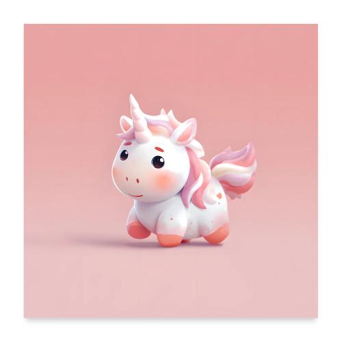 Dreamy Pink Unicorn - Poster 24x24