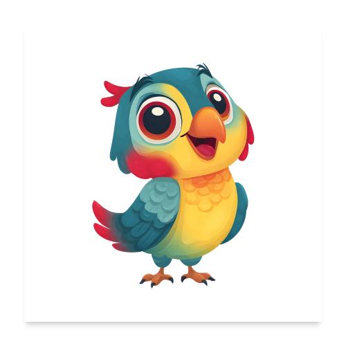 Colorful Baby Parrot - Poster 24x24