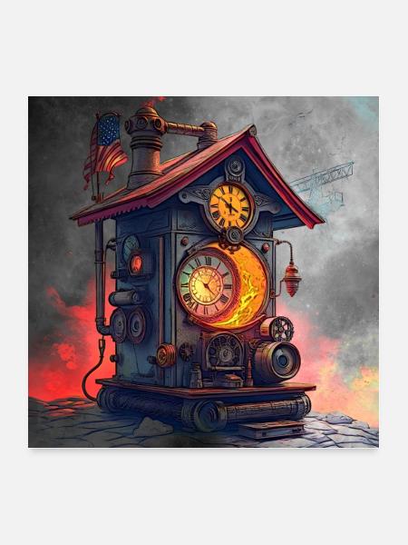 Steamhouse Clockwork Forge - Poster 24x24 - white - Front