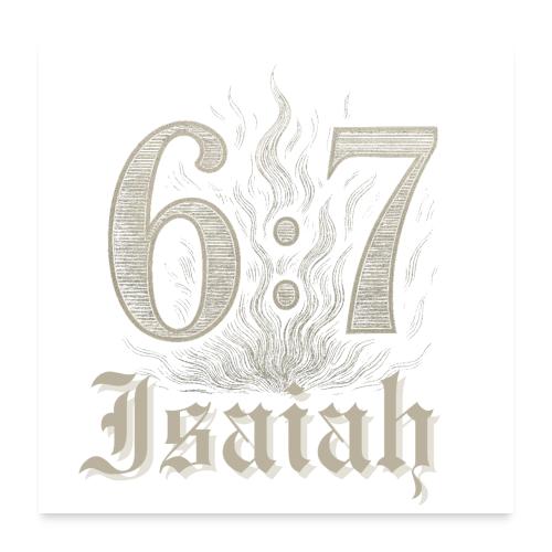 Isaiah 6:7 White Lettering - Poster 24x24
