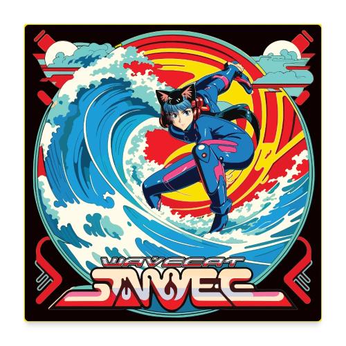 Anime Wavecat Surfer - Poster 24x24