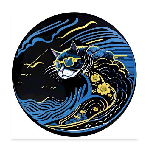Wavecat Wave - Poster 24x24