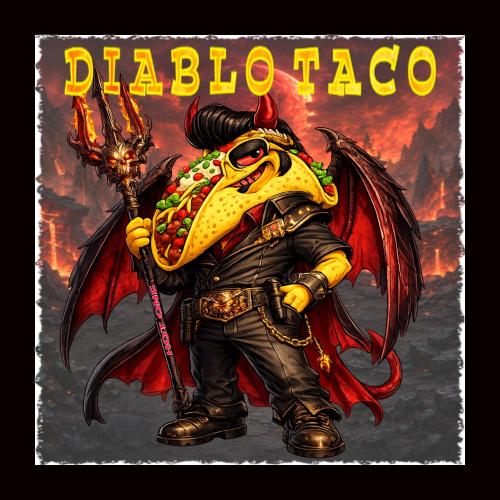 The Diablo Taco Spicy Demon Character - Poster 24x24
