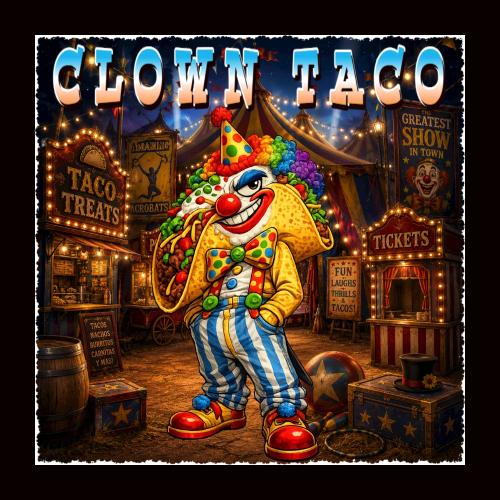 The Clown Taco Circus Humor Character - Poster 24x24