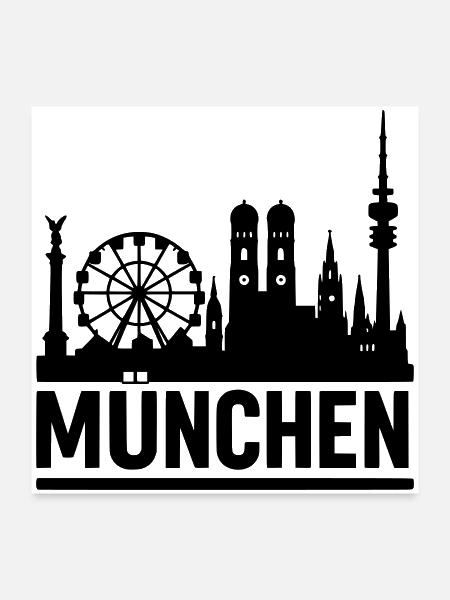 munich city germany - Poster 24x24 - white - Front