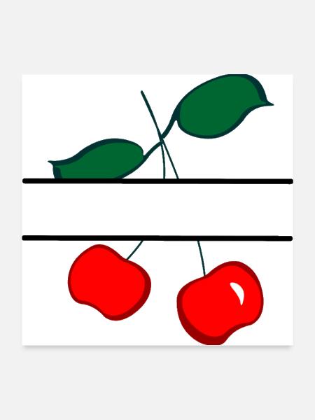 Cherry banner - Poster 24x24 - white - Front