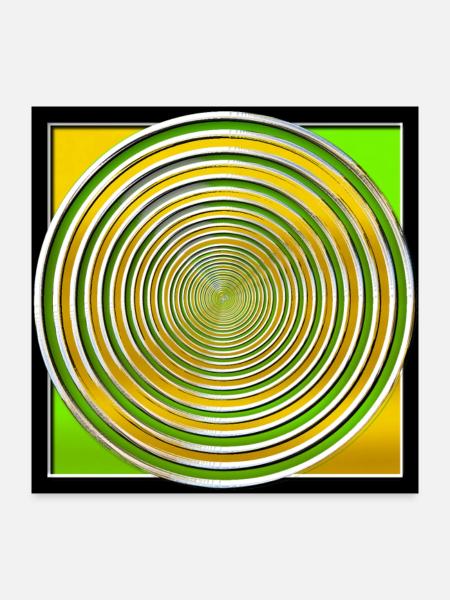 Framed Concentric Circles Series of Color #109 - Poster 24x24 - white - Front