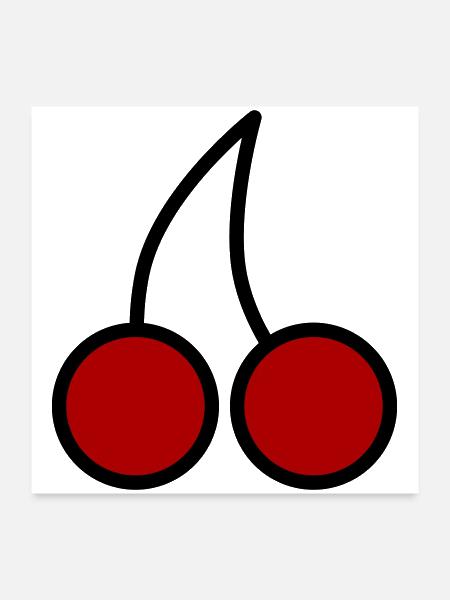 Cherry - Poster 24x24 - white - Front