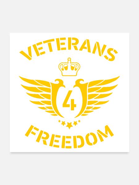 Veterans For Freedom Canada - Poster 24x24 - white - Front