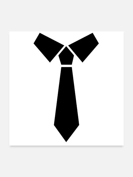 necktie - Poster 24x24 - white - Front
