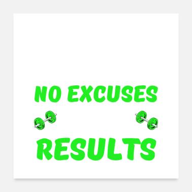 no excuses just results poster