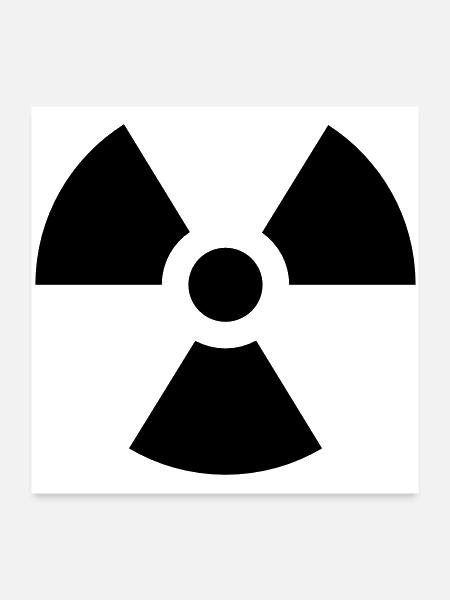 Radioactive Symbol - Poster 24x24 - white - Front