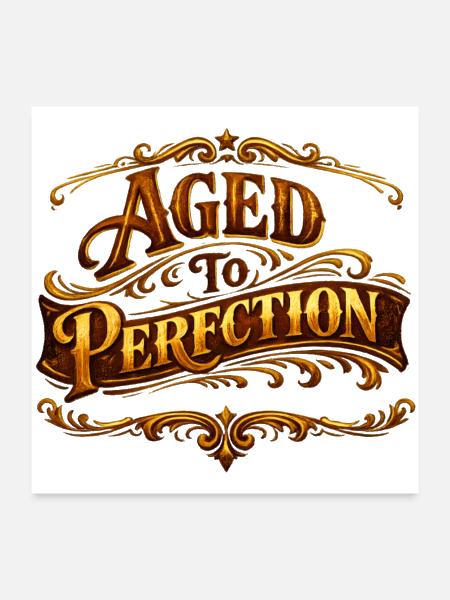 Aged to Perfection - Poster 24x24 - white