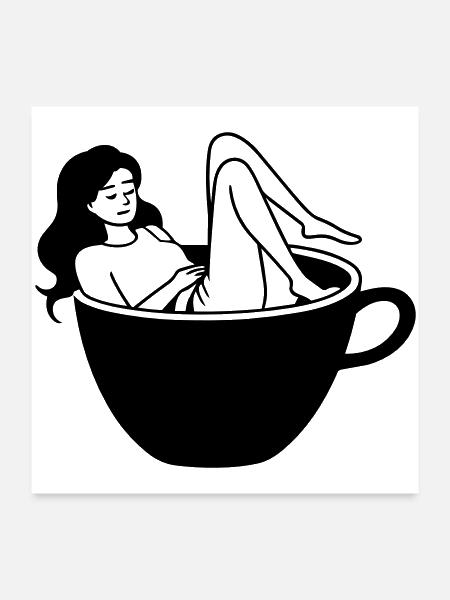 coffee culture - Poster 24x24 - white - Front