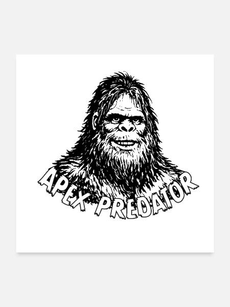 Apex Predator - Sasquatch - Poster 24x24 - white