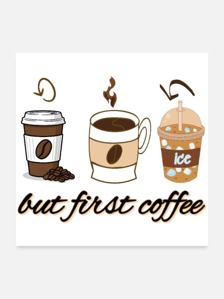 COFFEE - Poster 24x24 - white - Front